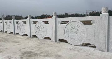 临沧芝麻白河道栏杆 石材栏杆