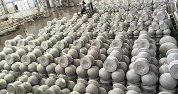 临沧芝麻白圆球 石球 挡车球