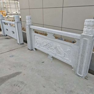 临沧芝麻白河道栏杆 石材栏杆