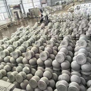 临沧芝麻白圆球 石球 挡车球