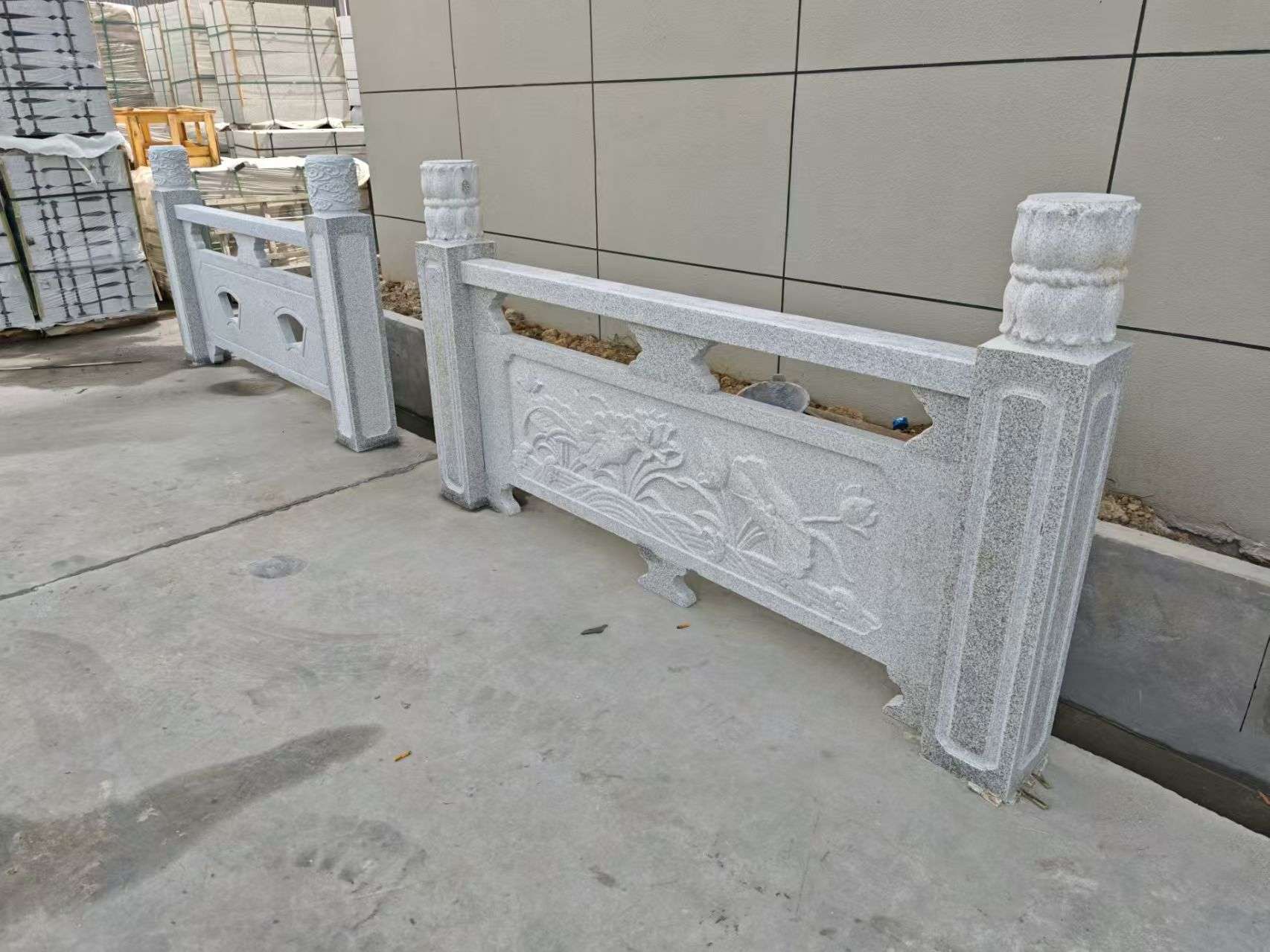 临沧芝麻白河道栏杆 石材栏杆